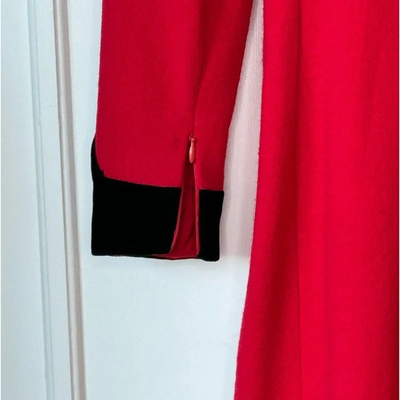 Vintage Carolina Herrera Saks Fifth Ave Red and black dress with tassle Dynasty - Picture 6 of 12